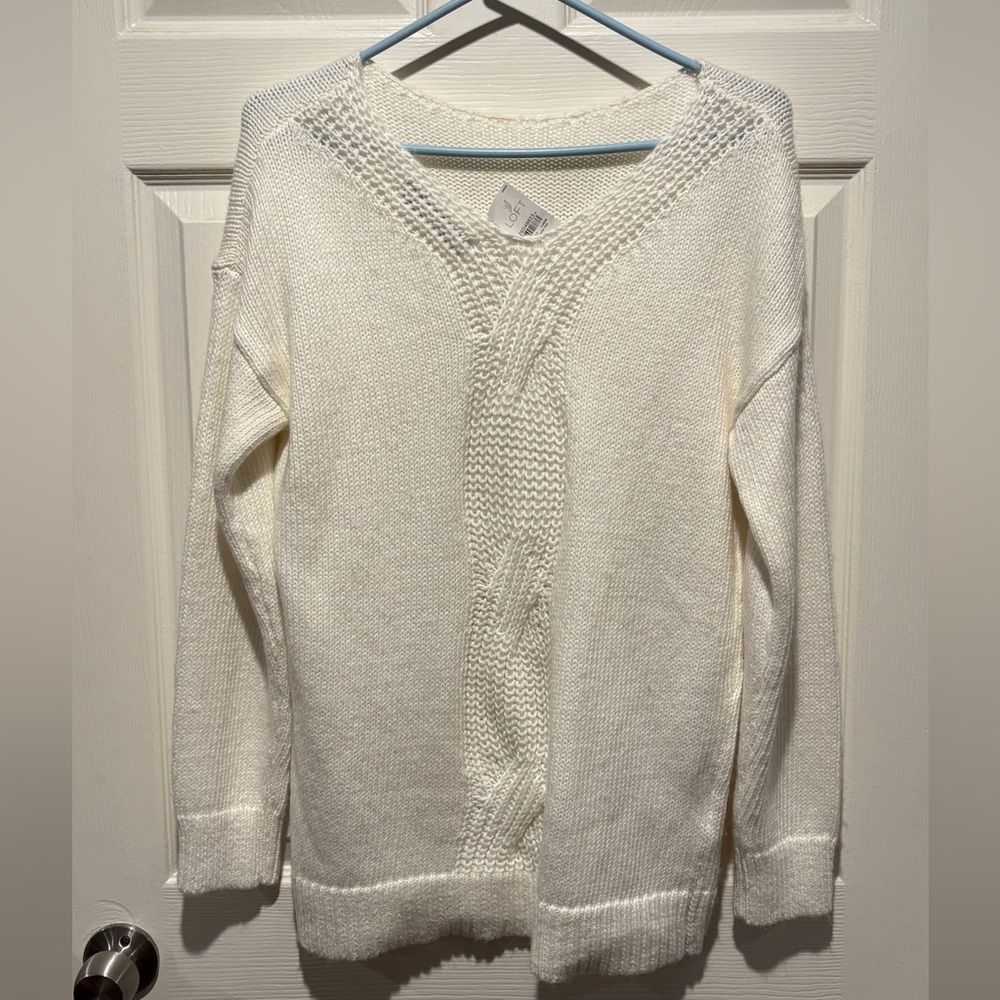 NWT LOFT WHITE SWEATER